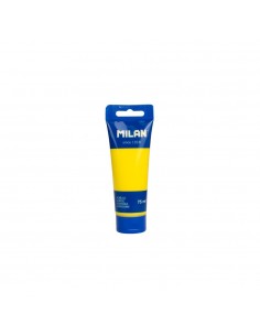 Milan Tubo de Pintura Acrilica 75ml - Pigmentos de Alta Calidad - Mezclable - Color Amarillo