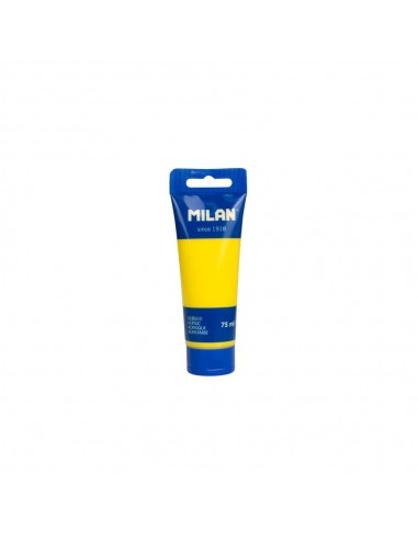 Milan Tubo de Pintura Acrilica 75ml - Pigmentos de Alta Calidad - Mezclable - Color Amarillo