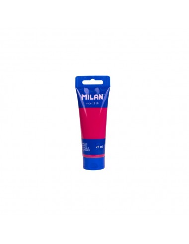 Milan Tubo de Pintura Acrilica 75ml - Pigmentos de Alta Calidad - Mezclable - Color Rosa Hibisco