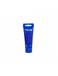 Milan Tubo de Pintura Acrilica 75ml - Pigmentos de Alta Calidad - Mezclable - Color Azul Marino