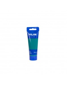 Milan Tubo de Pintura Acrilica 75ml - Pigmentos de Alta Calidad - Mezclable - Color Verde Oscuro