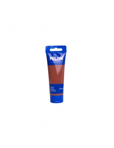 Milan Tubo de Pintura Acrilica 75ml - Pigmentos de Alta Calidad - Mezclable - Color Marron
