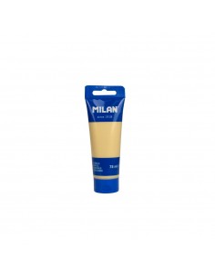 Milan Tubo de Pintura Acrilica 75ml - Pigmentos de Alta Calidad - Mezclable - Color Oro
