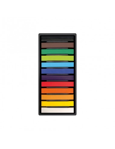 Milan Art Pack de 12 Pasteles Blandos - Colores Intensos y Brillantes - Resistentes a la Luz - Mezclables - Colores Surtidos