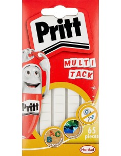 Pritt Multitack Pack de 65 Piezas de Masilla Adhesiva Blanca - Fuertes-Limpias y Removibles
