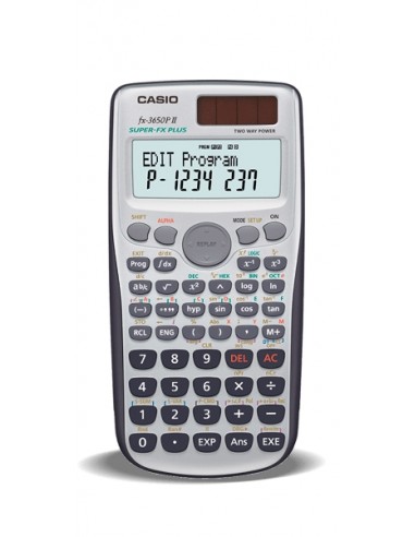 Casio FX-3650PII Calculadora Programable de Sobremesa - Pantalla de 2 Lineas - 279 Funciones - 360 Pasos de Programacion -