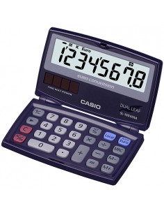 Casio SL-100VERA Calculadora de Bolsillo Tipo Concha - Pantalla LC Extragrande de 8 Digitos - Funcion Conversor de Euros -
