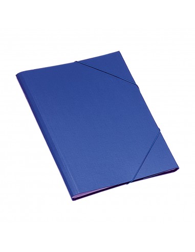 Dohe Carpeta Clasificadora 12 Departamentos - Formato Folio - Carton Plastificado - Cierre con Gomas - Color Azul