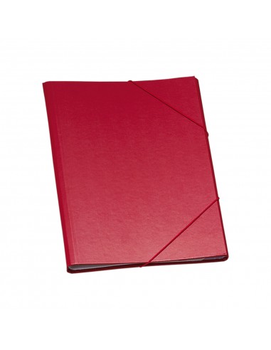 Dohe Carpeta Clasificadora 12 Departamentos - Formato Folio - Carton Plastificado - Cierre con Gomas - Color Rojo