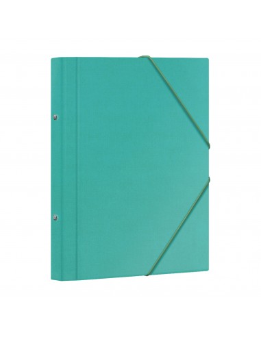 Dohe Carpeta Clasificadora 12 Departamentos - Formato Folio - Carton Plastificado - Cierre con Gomas - Color Verde Claro