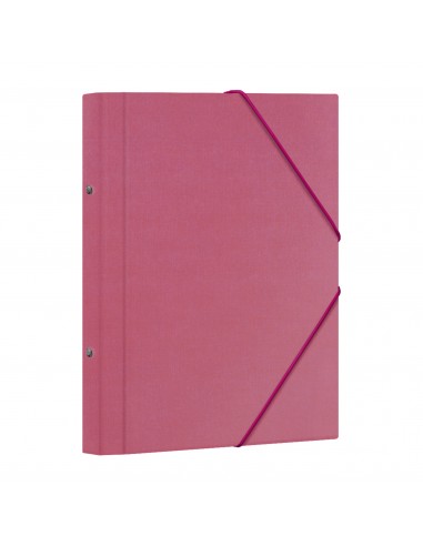 Dohe Carpeta Clasificadora 12 Departamentos - Formato Folio - Carton Plastificado - Cierre con Gomas - Color Rosa