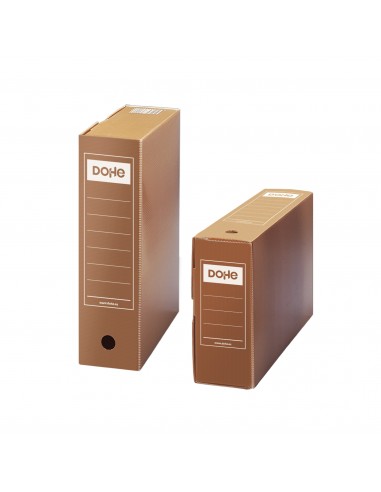 Dohe Caja de Archivo Definitivo Polipropileno Acanalado - Tamaño Folio - Utilizable en Horizontal y Vertical - Facil Montaje