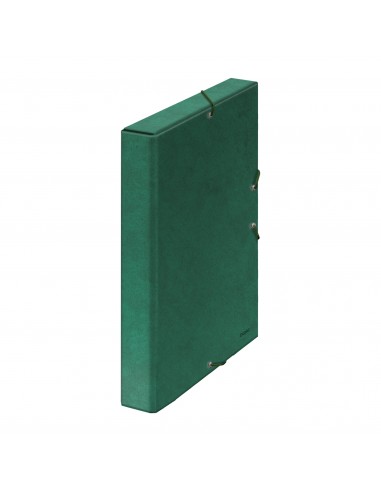 Dohe Caja para Proyectos Lomo 3cm - Carton Forrado con Papel Impreso y Plastificado - Cierre con Gomas - Color Verde