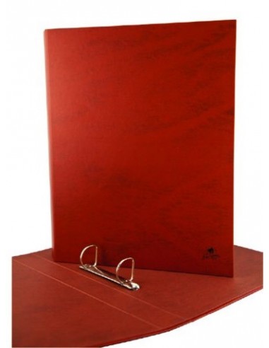 Mariola Carpeta Archivador de 2 Anillas Carton Forrado Papel Plastificado Cuero - Tamaño Folio Natural - Anillas Mixtas 40mm