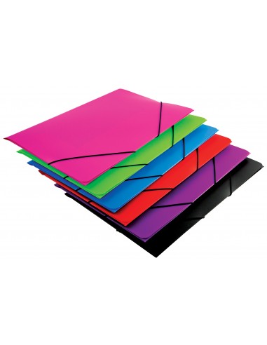 Mariola Carpeta de Polipropileno con Solapas 450 Micras - Formato Folio - Medidas 34x25cm - Cierre con Goma Elastica -