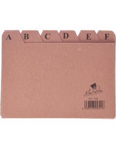 Mariola Indice A-Z N 3 para Fichero - Medidas 150x100mm - Color Marron
