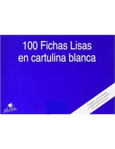 Mariola Pack de 100 Fichas Lisas N 1 para Fichero - Medidas 95x65mm - Color Blanco