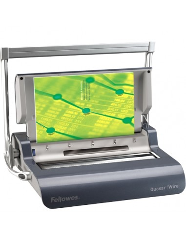Fellowes Quasar Wire Encuadernadora A4 - Encuaderna hasta 130 Hojas A4 - Perfora hasta 15 Hojas al mismo Tiempo