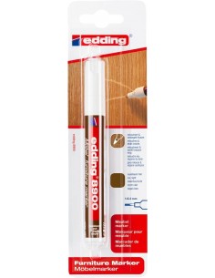 Edding 8900 Rotulador Permanente para Muebles - Punta Redonda 1.5-2mm - Resistente a la Luz - Secado Rapido - Color Nogal