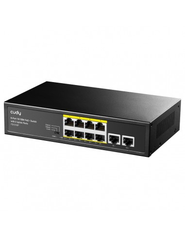 Cudy FS1010P Switch PoE-de 8 Puertos 10 100M con 2 Puertos de Enlace Ascendente