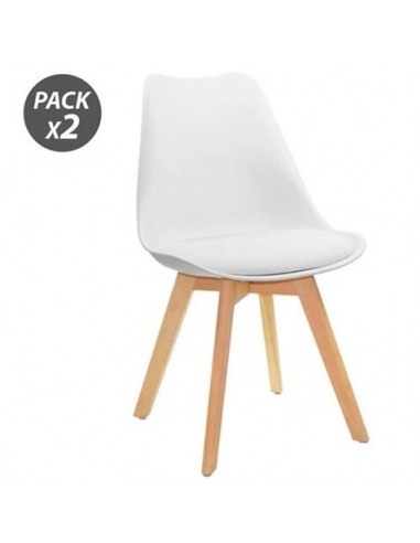 Muvip Pack 2 Sillas Design D200 - Color Blanco