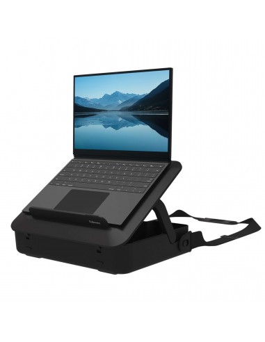 Fellowes Maletin de Doble uso para Ordenador - Elevable a 5 Alturas - Incluye Asa y Correa - Materiales 100-Reciclados
