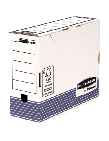 Bankers Box Caja de Archivos Tamaño A4 Fastfold - Certificacion FSC - Medidas Internas 26x10x31.50cm - Medida Del Lomo 100mm