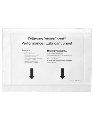 Fellowes Pack de 10 Unidades Hojas Lubricantes para Destructoras - Mejora Rendimiento y Evita Atascos - Aceite Vegetal -