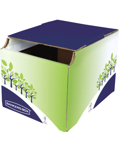 Bankers Box Papelera de Sobremesa en Carton Onda B - Capacidad 16 Litros - Certificacion FSC - Ideal para Reciclado de Papel