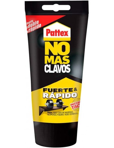 Pattex No Mas Clavos Tubo 150gr - Adhesivo de Montaje Extra-Fuerte - Elimina la Necesidad de Clavos y Tornillos - Ideal para