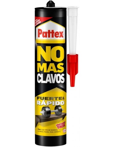 Pattex No Mas Clavos Cartucho 370gr - Adhesivo de Montaje Extra-Fuerte - Elimina la Necesidad de Clavos y Tornillos - Ideal