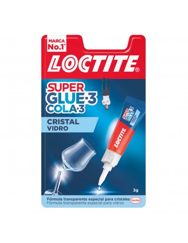 Loctite Superglue-3 Cristal Bl 3gr - Adhesivo Liquido para Cristal y Metal - Triple Resistencia al Agua. Golpes y