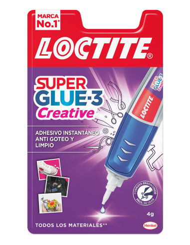 Loctite Superglue-3 Creative Pen 4Gr - Adhesivo Universal en Forma de Boligrafo - Aplicacion Gota a Gota Precisa y Limpia -