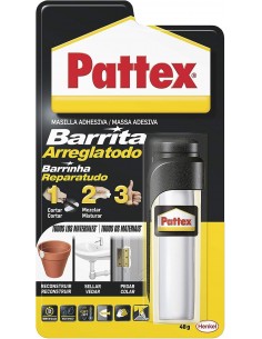 Pattex Barrita Arreglatodo Bl 48gr - Moldeable para Reparar y Sellar Agujeros y Fisuras - Ideal para Instalaciones.