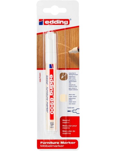 Edding 8900 Rotulador Permanente para Muebles - Punta Redonda 1.5-2mm - Resistente a la Luz - Secado Rapido - Color Arce