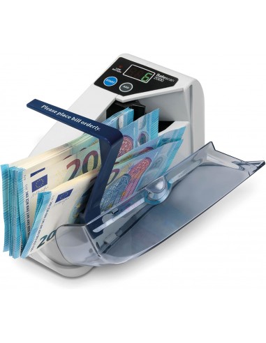 Safescan 2000 Contadora de Billetes - Portatil - Funcion de Suma - Borrado de Resultados - Doble Alimentacion