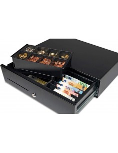 Safescan HD-5030 Cajon Portamonedas uso Intensivo - 8 Compartimentos para Monedas y Billetes - hasta 2 Millones de Aperturas