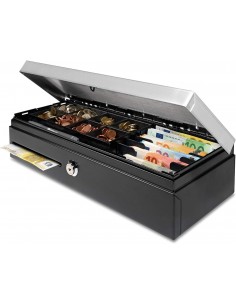 Safescan HD-4617C Cajon Portamonedas - Apertura Vertical - 8 Compartimentos para Monedas - 8 Compartimentos para Billetes -