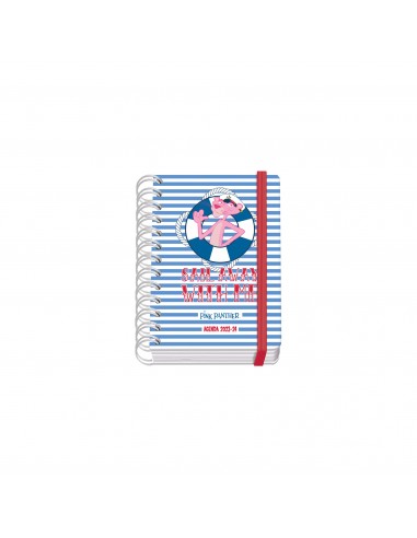 Dohe Pink Panther Sailing Agenda Escolar Espiral Wire o A6 - Dia Pagina - Papel 80g m2 - Cubierta de Carton Plastificado -