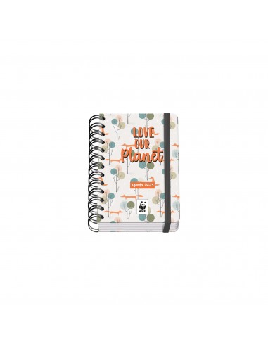 Dohe WWF Love our Planet Agenda Escolar Espiral Wire o A6 - Dia Pagina - Papel 80g m2 - Cubierta de Carton Plastificado -