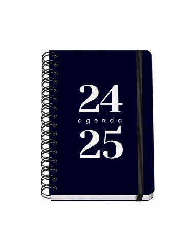 Dohe Grammar Agenda Escolar Espiral A5 - Semana Vista - Papel 80g m2 - Cubierta de Polipropileno - Cierre de Goma Elastica -