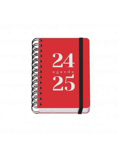 Dohe Grammar Agenda Escolar Espiral A6 - Dia Pagina - Papel 80g m2 - Cubierta de Polipropileno - Cierre de Goma Elastica -