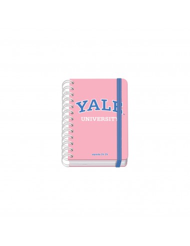 Dohe YALE Pink Lady Agenda Escolar Espiral Wire o A6 - Dia Pagina - Papel 80g m2 - Cubierta de Carton Plastificado - Cierre