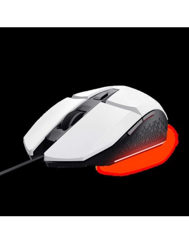 Trust Raton Gaming Iluminado Felox - Velocidad Ajustable 200-6400 PPP - 3 Configuraciones LED Multicolor - 6 Botones