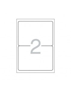 Multi3 Pack de 200 Etiquetas Blancas Cantos Redondeados Tamaño 199 6x144 5mm con Adhesivo Permanente para Multiples Usos