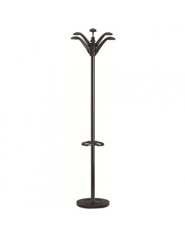 Unilux Perchero Floral 6 Ganchos - Diseño Elegante y Floral - 6 Ganchos para Colgar Prendas - Color Negro