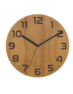 Unilux Reloj Palma Bamboo - Diseño Elegante y Moderno - Fabricado con Materiales Sostenibles - Resistente al Agua - Color