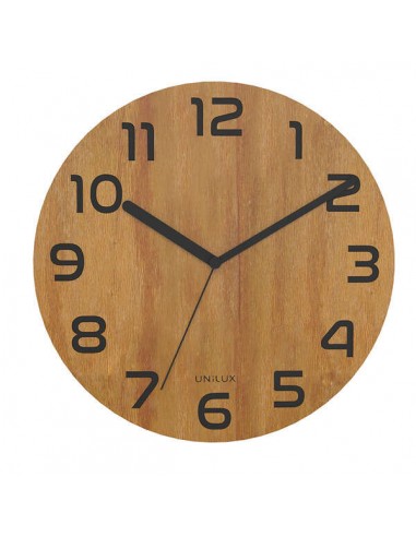 Unilux Reloj Palma Bamboo - Diseño Elegante y Moderno - Fabricado con Materiales Sostenibles - Resistente al Agua - Color