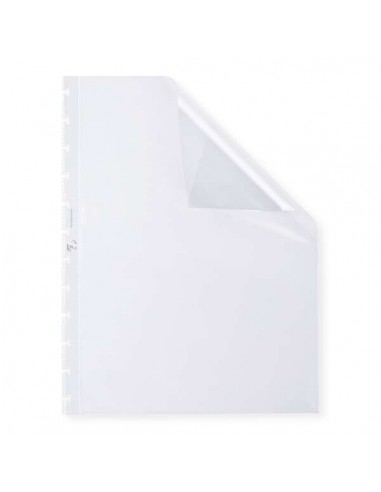 Oxford Variozip Fundas para Carpetas - Tamaño A4 - Material de Piel Naranja Transparente - Cierre con Cremallera -