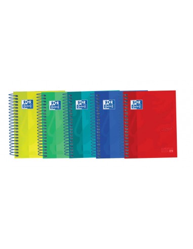 Oxford Touch Europeanbook 4 8-- Cuaderno Espiral Microperforado - Tapa Extradura - 120 Hojas - 5x5 - Colores Surtidos